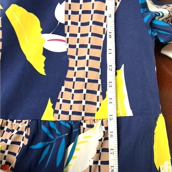 💞Amoretu Amazing Colors Tunic Dress VNeck, Swing,Casual,Loose Flowy, Fun,Size L - Picture 14 of 15